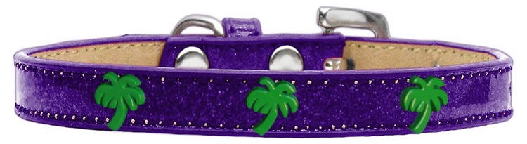 Green Palm Tree Widget Dog Collar Purple Ice Cream Size 20